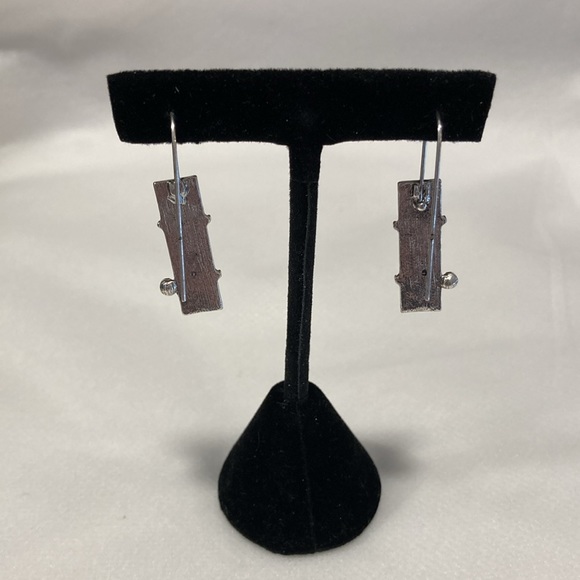 NWOT - Tribal Painting Garden Statement Dangle Drop Earrings - Picture 7 of 12